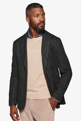Green herringbone jacket