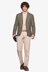 Green melange flannel jacket