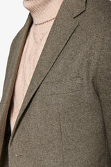 Green melange flannel jacket