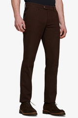 Biscuit textured stretch chino trousers