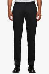 Blue micro-patterned stretch jersey trousers