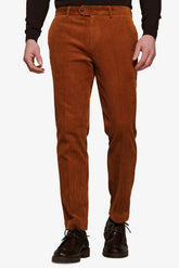 Ocher rocker velvet trousers