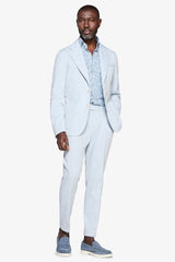 Light blue flamed linen blend jacket