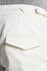 Cream woven Bermuda shorts
