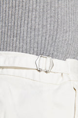Cream woven Bermuda shorts
