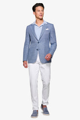 Slim blue woven jacket