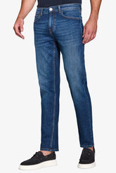 Dark blue 5-pocket denim trousers