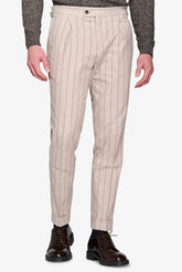 Rope pinstripe suit trousers