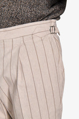 Rope pinstripe suit trousers