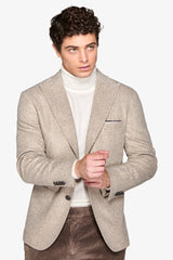 Rope herringbone jersey jacket