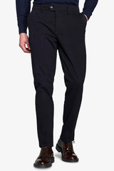 Blue gabardine chino trousers