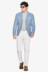 Giacca jersey diagonale celeste-Dan John