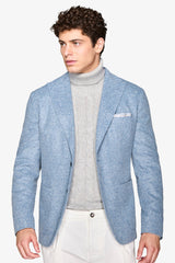 Light blue diagonal jersey jacket