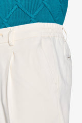 Diagonal cream trousers