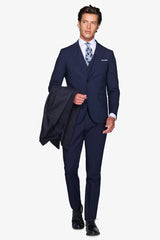 Giacca da abito classico blu slim-Dan John