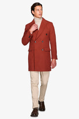 Cappotto doppiopetto cavalry coccio "Pompei"-Dan John