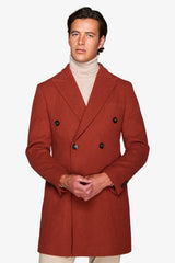 Cappotto doppiopetto cavalry coccio "Pompei"-Dan John