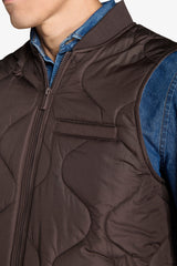 Dark brown quilted vest