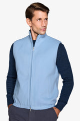 Light blue full zip vest