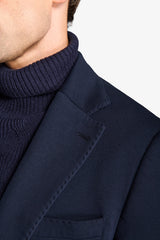 Blue stretch jersey jacket