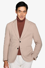 Beige stretch jersey jacket
