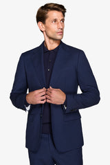 Slim blue armored suit jacket