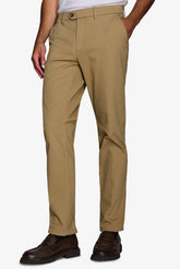 Beige gabardine chino trousers