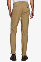Beige gabardine chino trousers