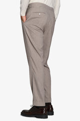 Flannel trousers with dove gray pleats