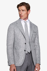 Giacca jersey spigata grigio medio-Dan John