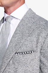 Giacca jersey spigata grigio medio-Dan John