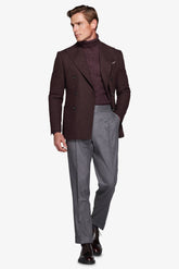Double breasted Blazer Flannel Effect