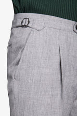 Pantaloni effetto flanella grigio chiaro-Dan John