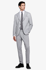Giacca gessata grigio chiaro-Dan John