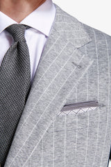 Giacca gessata grigio chiaro-Dan John
