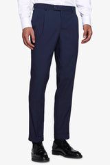 Pantaloni classici con pinces blu-Dan John