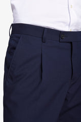 Pantaloni classici con pinces blu-Dan John