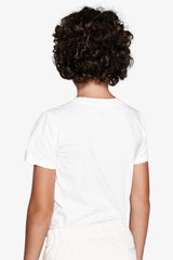 T-shirt basic con taschino bianca Kids-Dan John