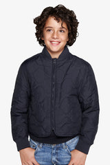 Bomber trapunta a onde orizzontali blu Kids-Dan John