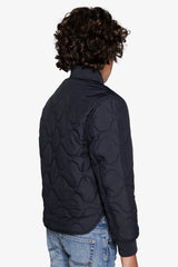 Bomber trapunta a onde orizzontali blu Kids-Dan John