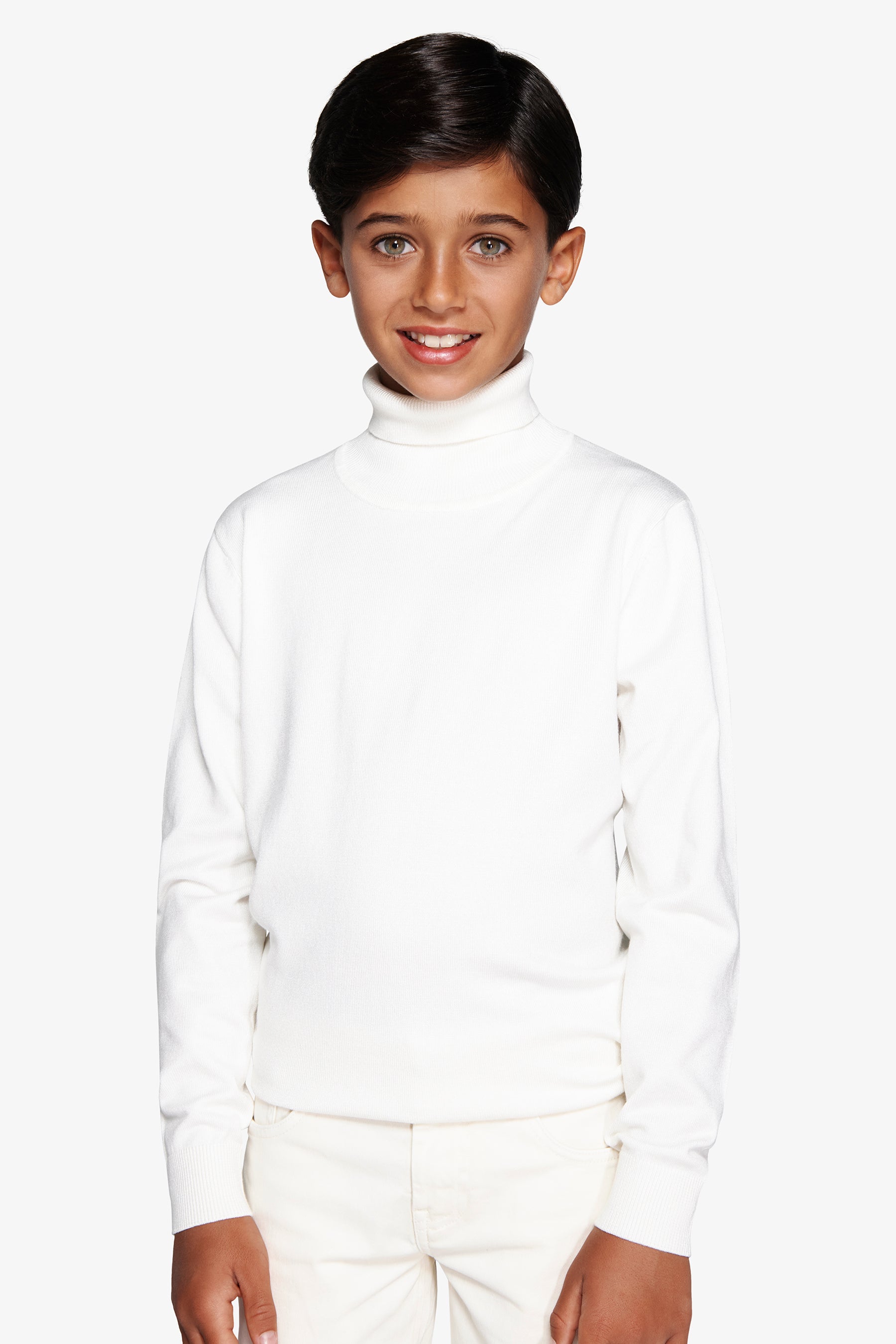 Maglia dolcevita basic panna Kids-Dan John