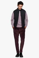 Gilet full zip trapuntato nero-Dan John
