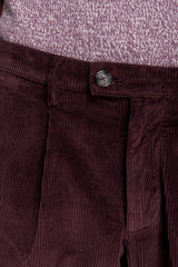 Pantaloni velluto millerighe bordeaux-Dan John