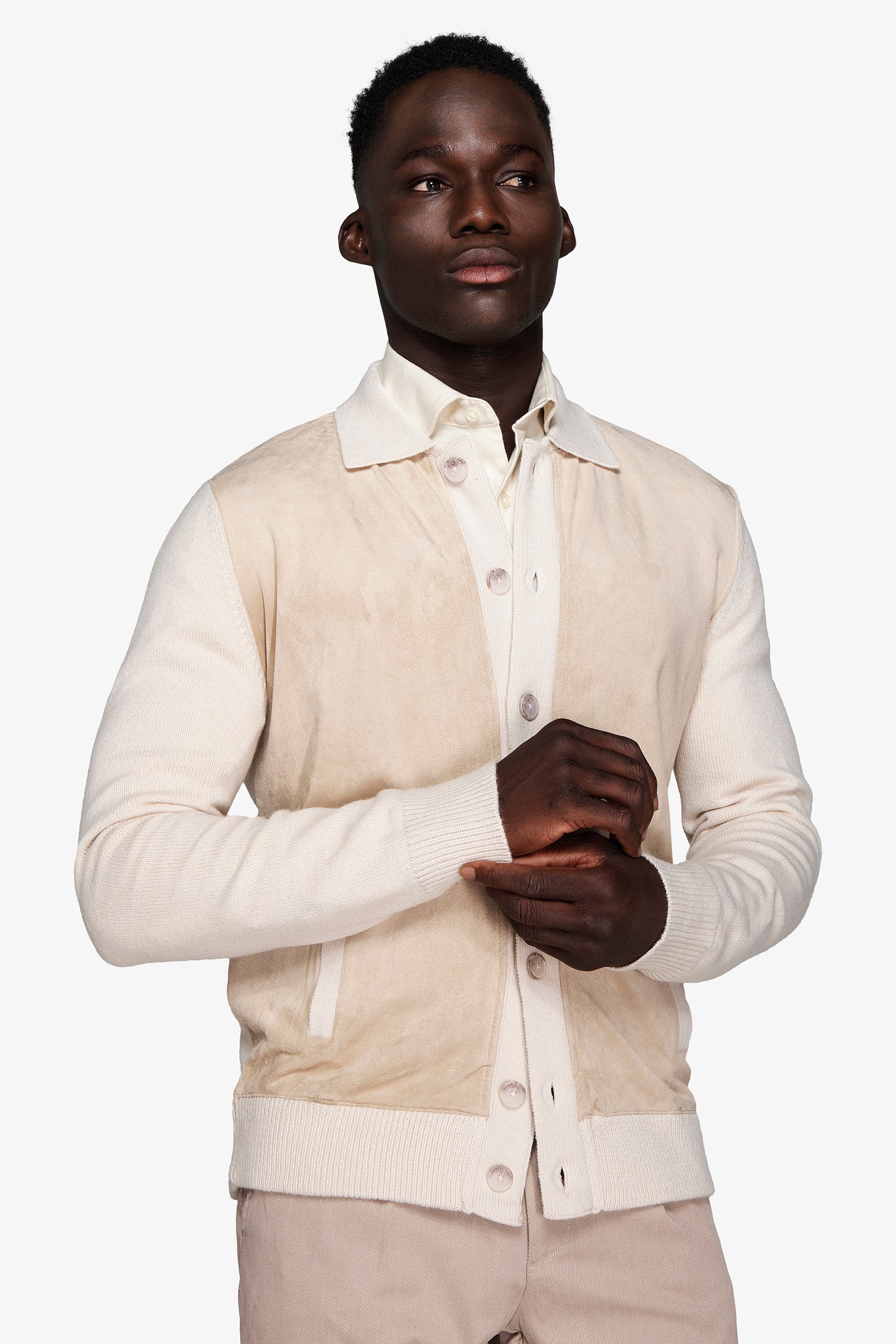 Blazer in maglia bimaterico corda-Dan John