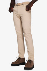 Pantaloni 5 tasche beige-Dan John