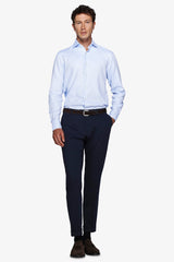 Camicia "la Picoco" operata celeste slim-Dan John