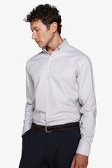 Camicia oxford button down grigio chiaro-Dan John