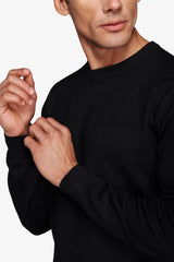 Maglia girocollo basic nero-Dan John