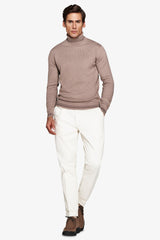 Maglia dolcevita lambswool tortora DNJ-Dan John