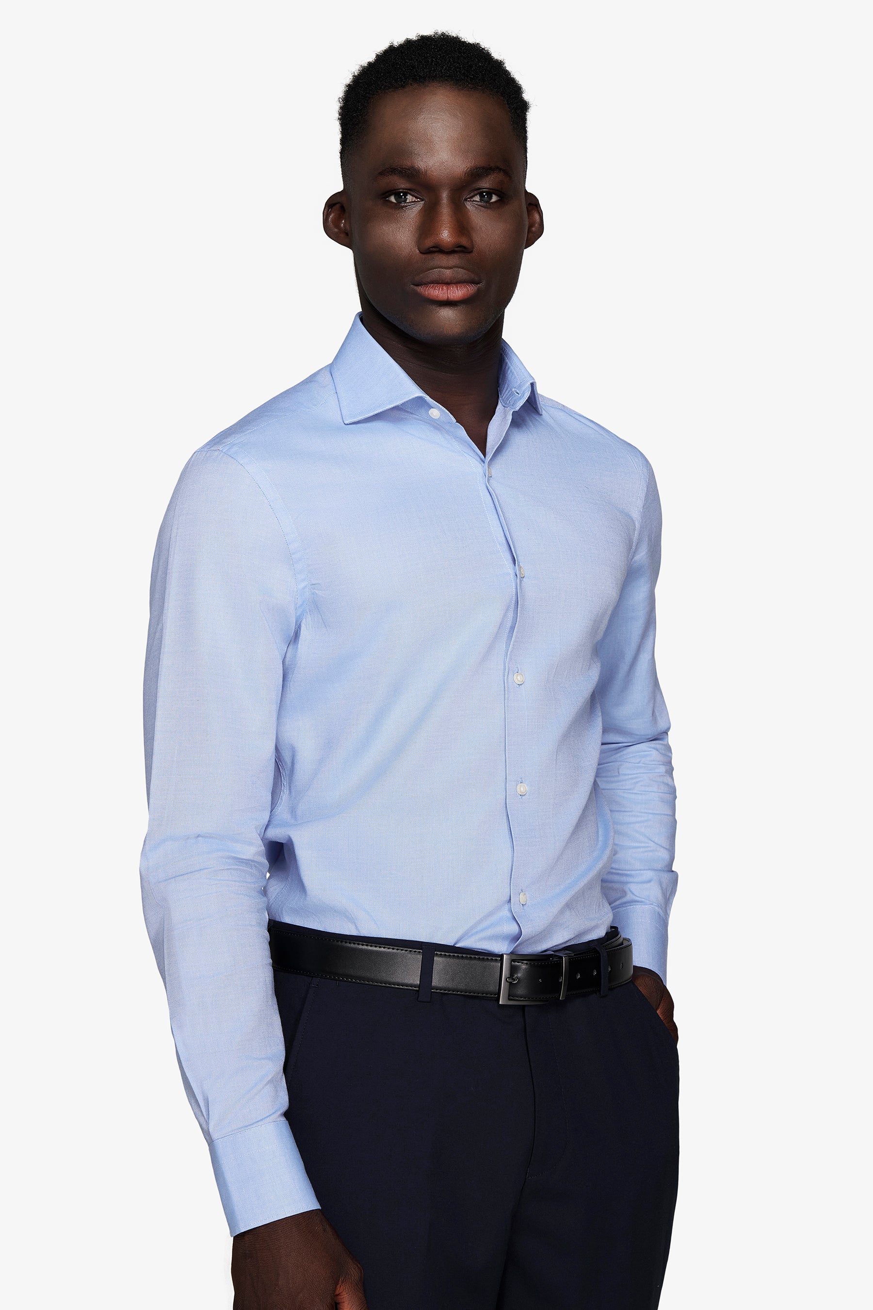 Camicia oxford azzurra slim-Dan John